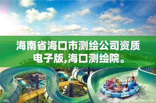 海南省海口市測繪公司資質電子版,海口測繪院。