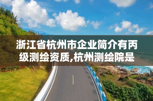 浙江省杭州市企業簡介有丙級測繪資質,杭州測繪院是什么單位。