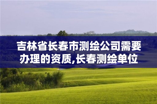 吉林省長(zhǎng)春市測(cè)繪公司需要辦理的資質(zhì),長(zhǎng)春測(cè)繪單位。