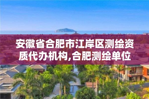 安徽省合肥市江岸區測繪資質代辦機構,合肥測繪單位。