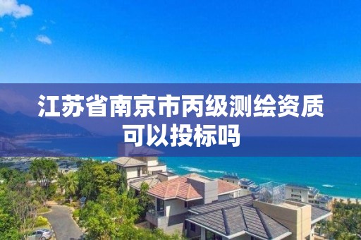 江蘇省南京市丙級測繪資質可以投標嗎