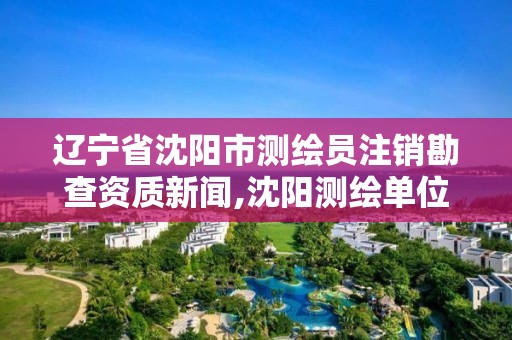 遼寧省沈陽市測繪員注銷勘查資質(zhì)新聞,沈陽測繪單位。