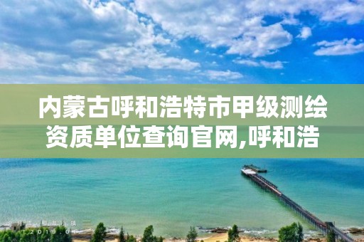 內蒙古呼和浩特市甲級測繪資質單位查詢官網,呼和浩特市勘察測繪研究院。