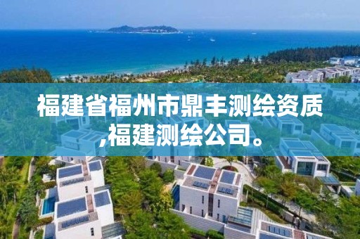 福建省福州市鼎豐測繪資質,福建測繪公司。