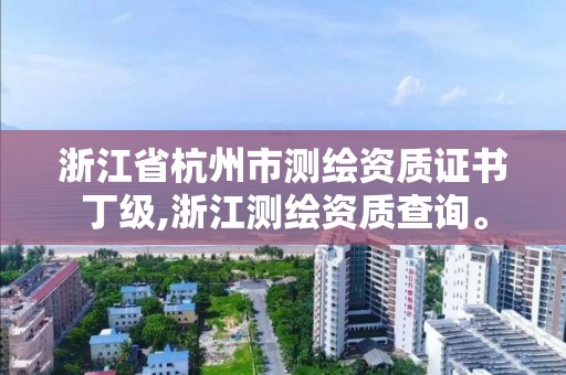 浙江省杭州市測繪資質證書丁級,浙江測繪資質查詢。