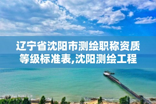 遼寧省沈陽市測繪職稱資質等級標準表,沈陽測繪工程師招聘。