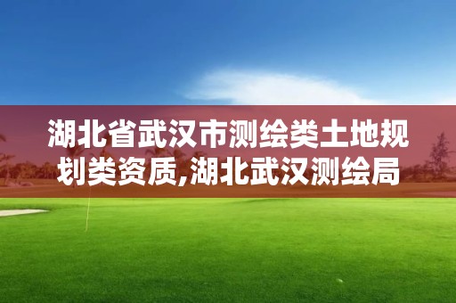 湖北省武漢市測繪類土地規劃類資質,湖北武漢測繪局。