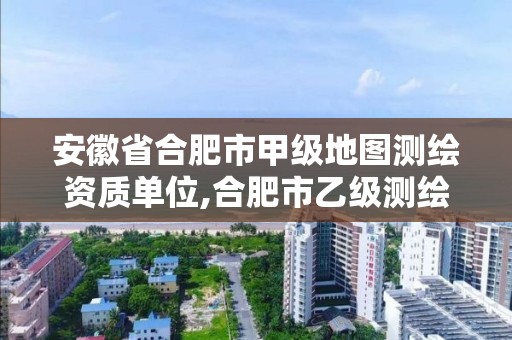 安徽省合肥市甲級地圖測繪資質(zhì)單位,合肥市乙級測繪公司。