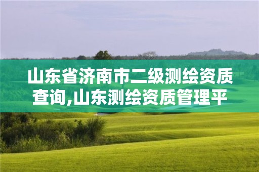 山東省濟南市二級測繪資質查詢,山東測繪資質管理平臺。