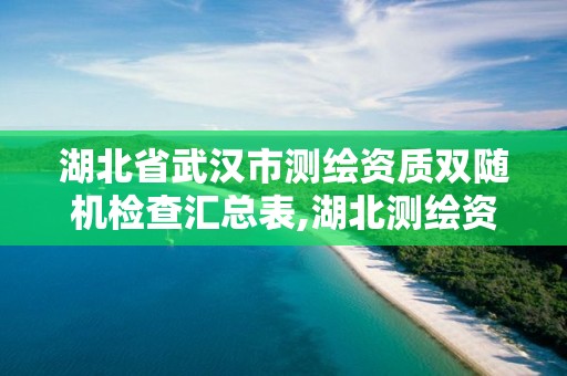 湖北省武漢市測繪資質雙隨機檢查匯總表,湖北測繪資質查詢。