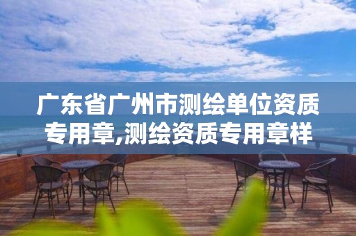 廣東省廣州市測繪單位資質專用章,測繪資質專用章樣式圖。