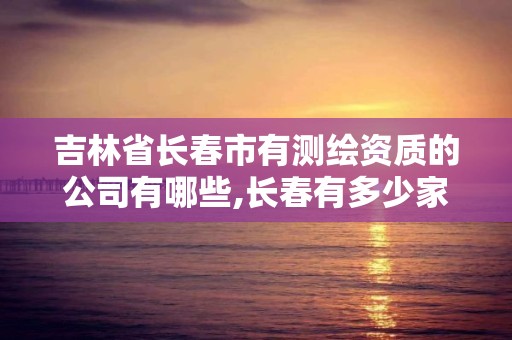 吉林省長春市有測繪資質的公司有哪些,長春有多少家測繪公司。