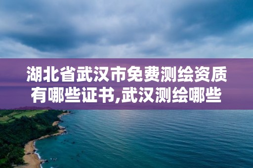 湖北省武漢市免費測繪資質有哪些證書,武漢測繪哪些單位比較好。