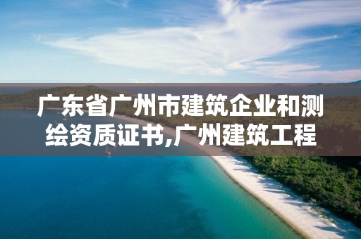 廣東省廣州市建筑企業(yè)和測繪資質(zhì)證書,廣州建筑工程測繪。