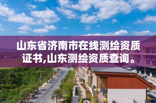 山東省濟南市在線測繪資質證書,山東測繪資質查詢。