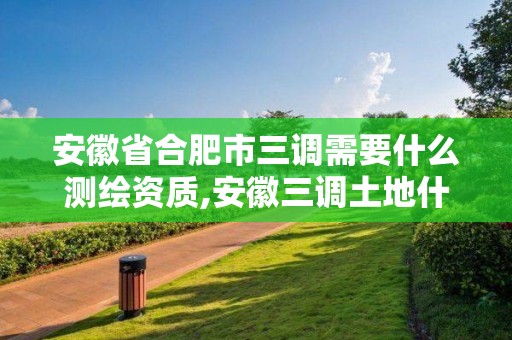 安徽省合肥市三調(diào)需要什么測繪資質(zhì),安徽三調(diào)土地什么時候能批下來。