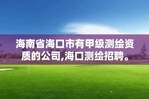 海南省海口市有甲級測繪資質的公司,海口測繪招聘。