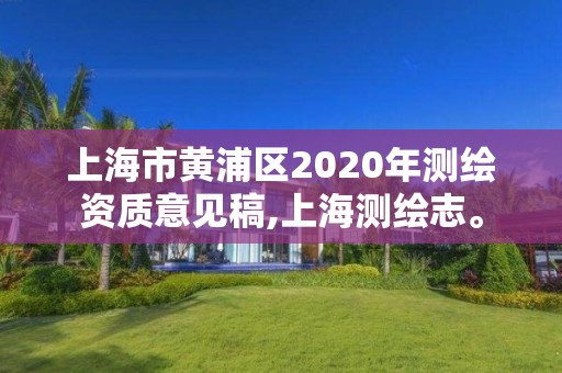 上海市黃浦區(qū)2020年測繪資質(zhì)意見稿,上海測繪志。