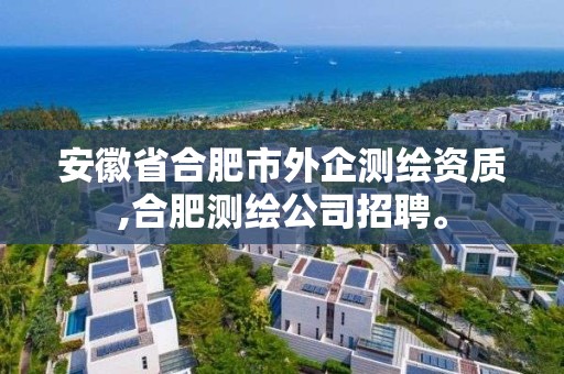 安徽省合肥市外企測繪資質,合肥測繪公司招聘。