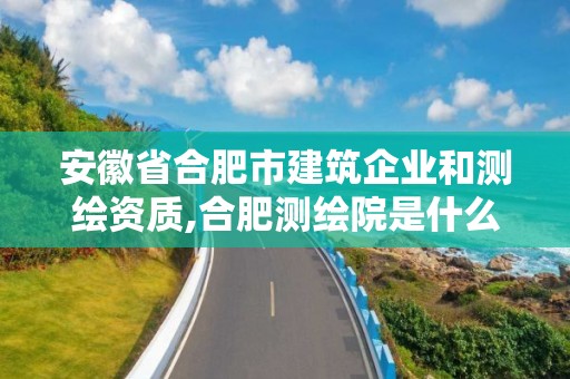 安徽省合肥市建筑企業(yè)和測繪資質(zhì),合肥測繪院是什么單位。