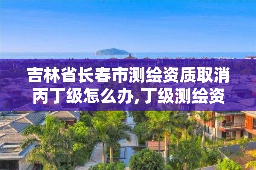 吉林省長春市測繪資質取消丙丁級怎么辦,丁級測繪資質可直接轉為丙級了。