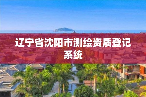 遼寧省沈陽市測繪資質登記系統