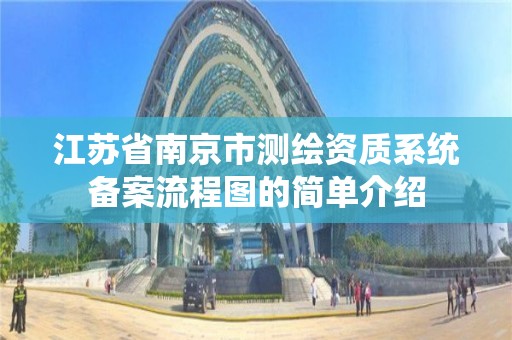 江蘇省南京市測繪資質系統備案流程圖的簡單介紹