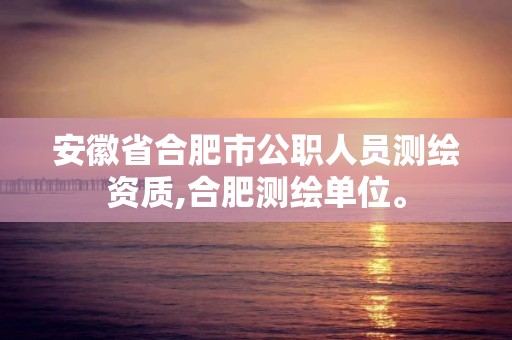 安徽省合肥市公職人員測繪資質,合肥測繪單位。