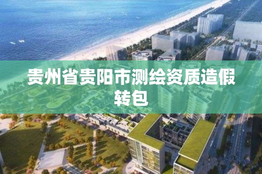 貴州省貴陽市測繪資質造假轉包