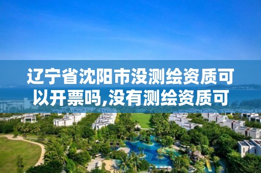 遼寧省沈陽市沒測繪資質可以開票嗎,沒有測繪資質可以開測繪發票嗎。