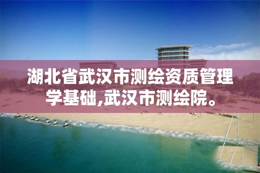 湖北省武漢市測繪資質管理學基礎,武漢市測繪院。