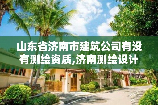 山東省濟南市建筑公司有沒有測繪資質,濟南測繪設計院。