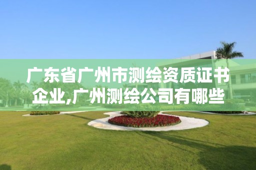 廣東省廣州市測繪資質證書企業,廣州測繪公司有哪些。