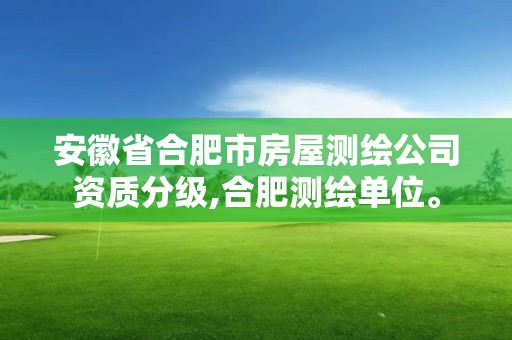 安徽省合肥市房屋測繪公司資質分級,合肥測繪單位。