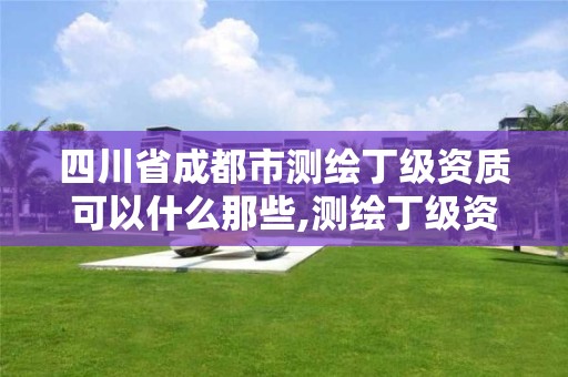 四川省成都市測繪丁級資質(zhì)可以什么那些,測繪丁級資質(zhì)承接業(yè)務(wù)范圍。