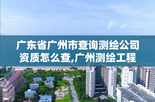 廣東省廣州市查詢測繪公司資質(zhì)怎么查,廣州測繪工程公司。