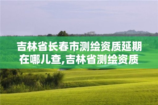 吉林省長(zhǎng)春市測(cè)繪資質(zhì)延期在哪兒查,吉林省測(cè)繪資質(zhì)查詢。