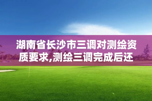 湖南省長(zhǎng)沙市三調(diào)對(duì)測(cè)繪資質(zhì)要求,測(cè)繪三調(diào)完成后還有什么項(xiàng)目。