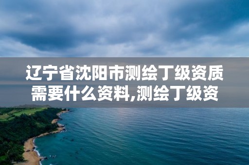 遼寧省沈陽市測繪丁級資質需要什么資料,測繪丁級資質申報條件。