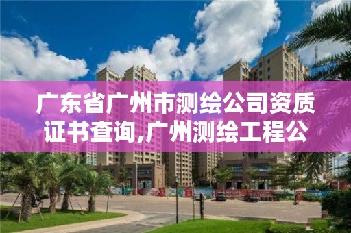 廣東省廣州市測繪公司資質證書查詢,廣州測繪工程公司。