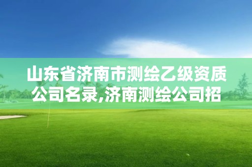 山東省濟南市測繪乙級資質公司名錄,濟南測繪公司招聘。