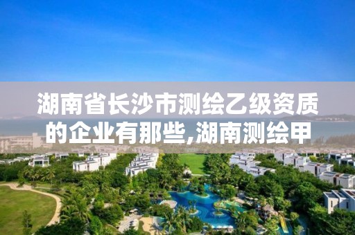 湖南省長沙市測繪乙級資質的企業有那些,湖南測繪甲級資質單位。