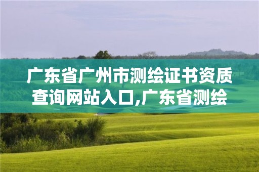 廣東省廣州市測繪證書資質查詢網站入口,廣東省測繪資質管理系統。