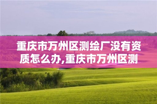 重慶市萬州區測繪廠沒有資質怎么辦,重慶市萬州區測繪廠沒有資質怎么辦手續。