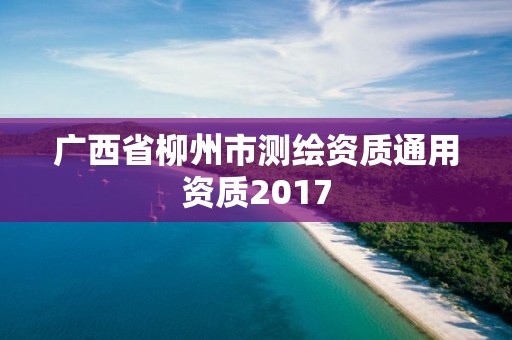 廣西省柳州市測繪資質通用資質2017