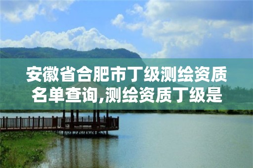 安徽省合肥市丁級測繪資質名單查詢,測繪資質丁級是什么意思。