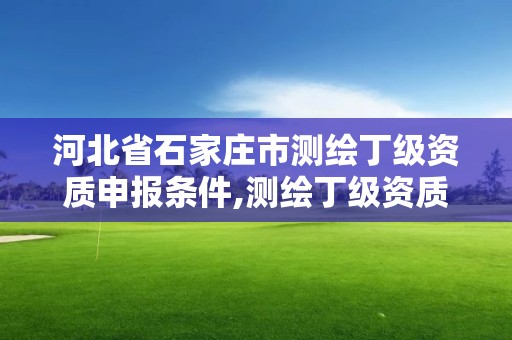 河北省石家莊市測繪丁級資質申報條件,測繪丁級資質承接業務范圍。