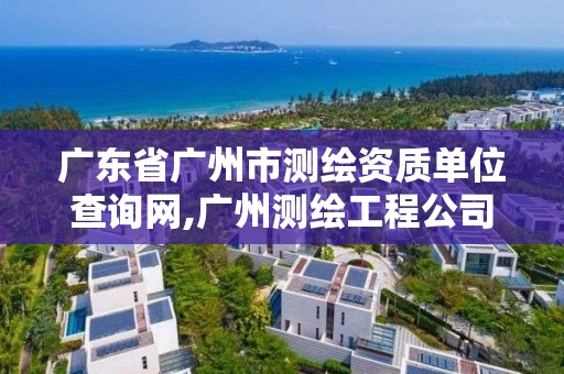 廣東省廣州市測繪資質單位查詢網,廣州測繪工程公司。