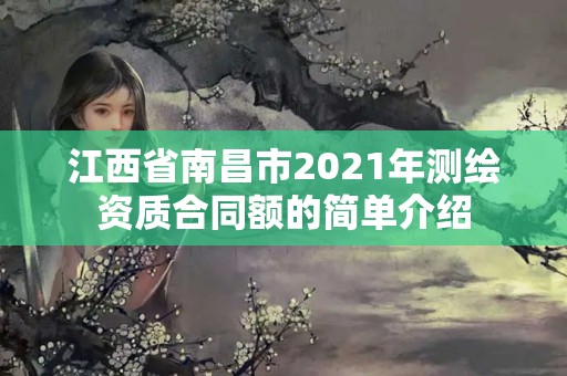 江西省南昌市2021年測繪資質合同額的簡單介紹