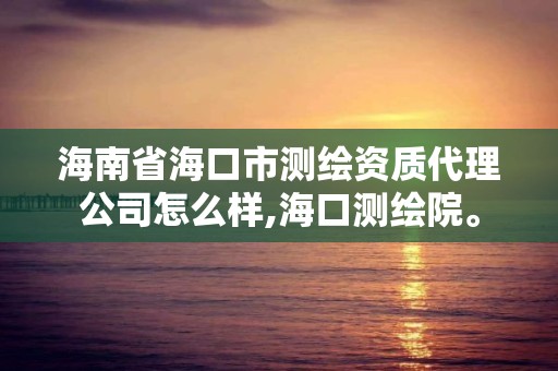 海南省海口市測繪資質代理公司怎么樣,海口測繪院。